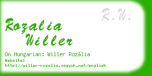 rozalia willer business card
